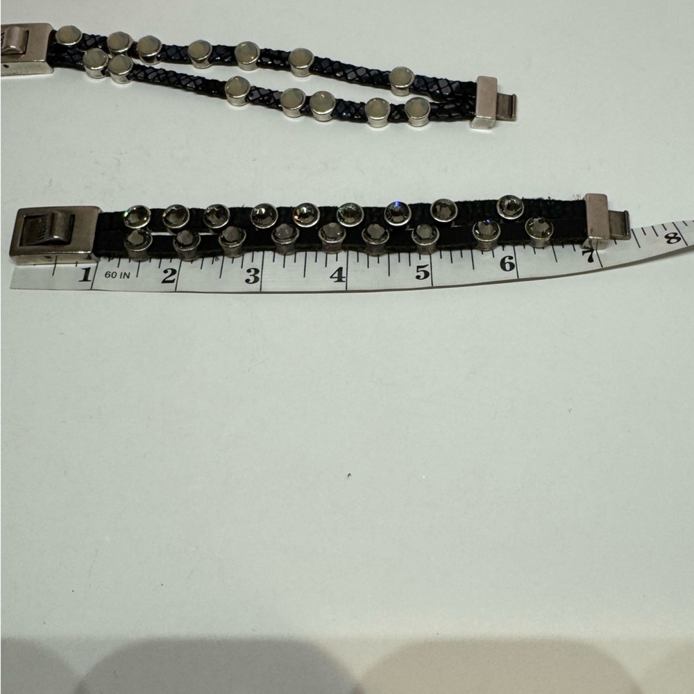 HEET Rockstar Designer Bracelet 2
Black Leather Straps 18 Swarovski
Crystals - Picture 9 of 9